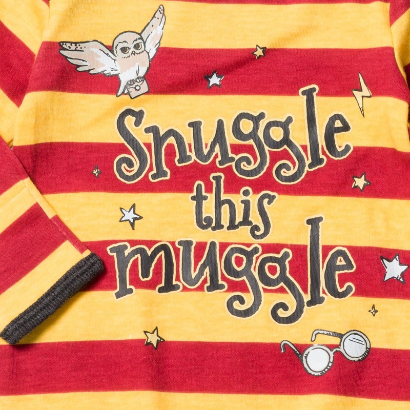Harry Potter Hedwig Owl Newborn Baby Boys 3 Pack Sleeper Gowns Multicolor/Gray Newborn - Image 5